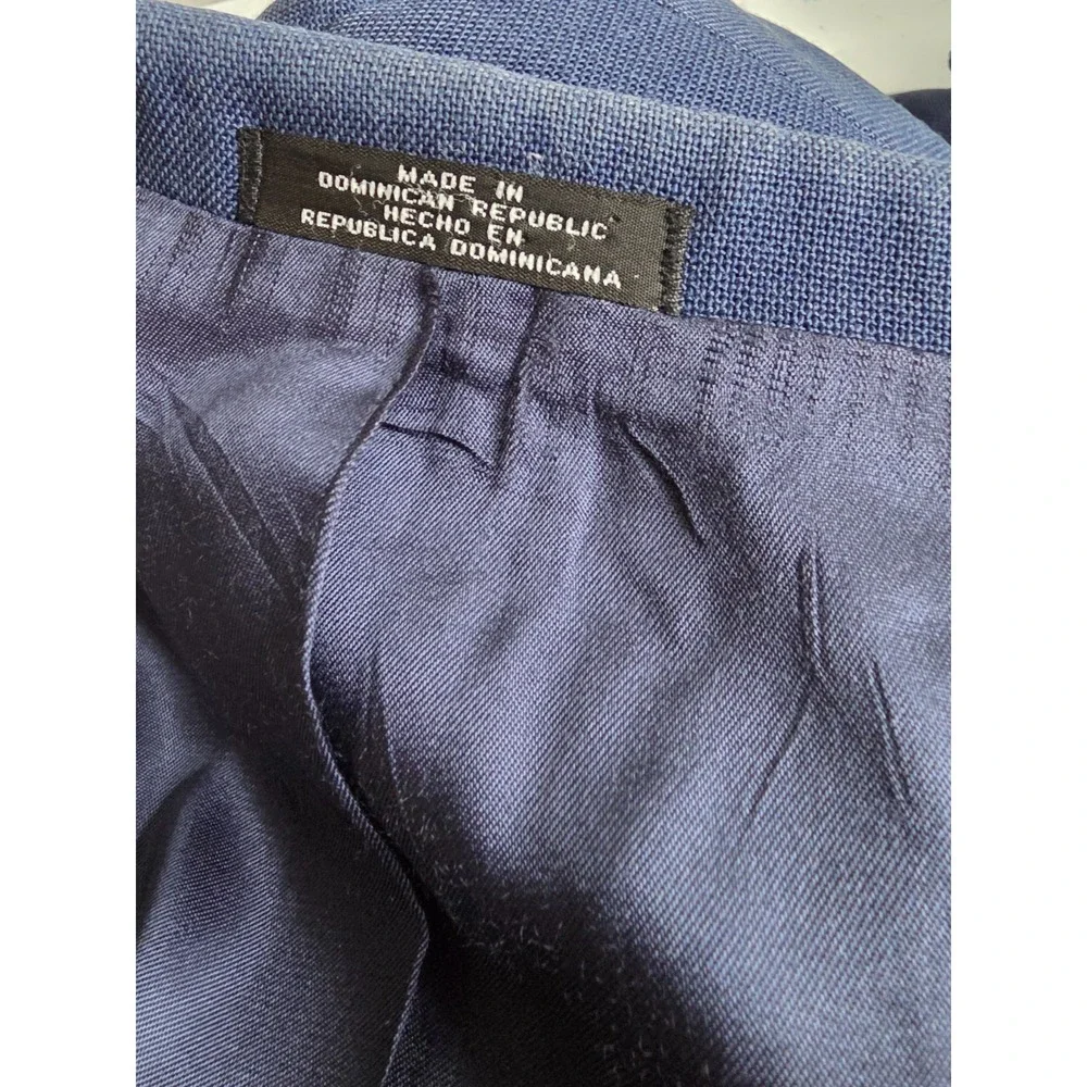 Stafford Sports Coat Mens 44‎ L Blue Blazer Jacket 2 Gold Buttons Wool Blend
